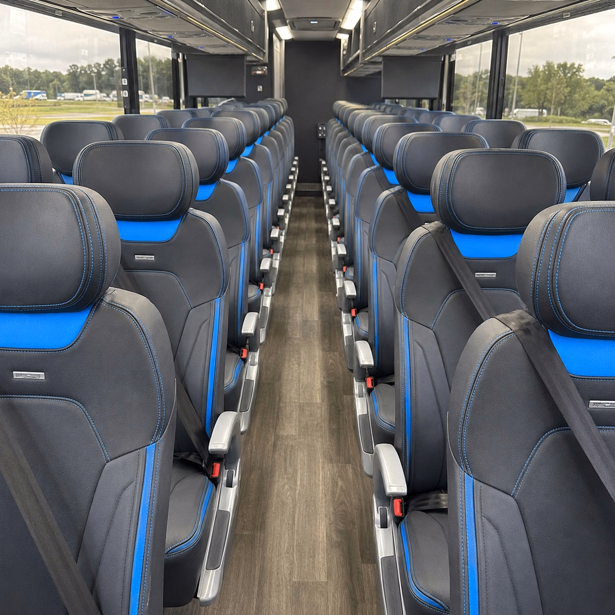pharr charter bus rental interior